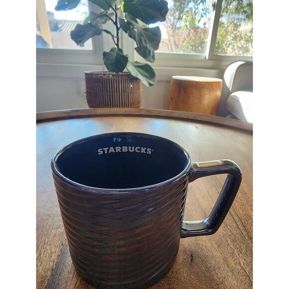 Starbucks Iridescent Rainbow Luster Swirl Coffee Cup Tea Mug 12oz - Picture 1 of 5